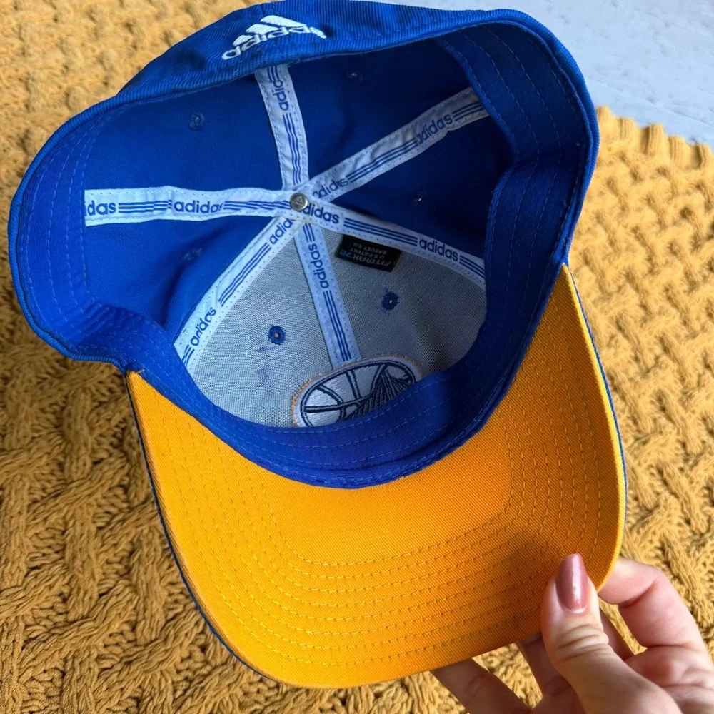 Golden State Warriors Blue Yellow adidas Fitted‎ Cap Hat - Size: L/XL Fitmax